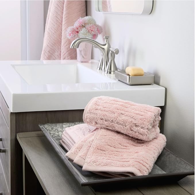 SKL Home CloudSoft 100% Cotton Luxury 4-Piece Washcloth Set, 520 GSM, Ultra - Image 3