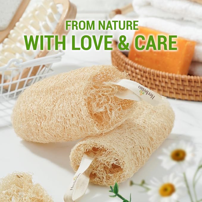 Natural Vietnamese Loofah Sponge, 100% Plant-Based Luffa Exfoliating Body - Image 3