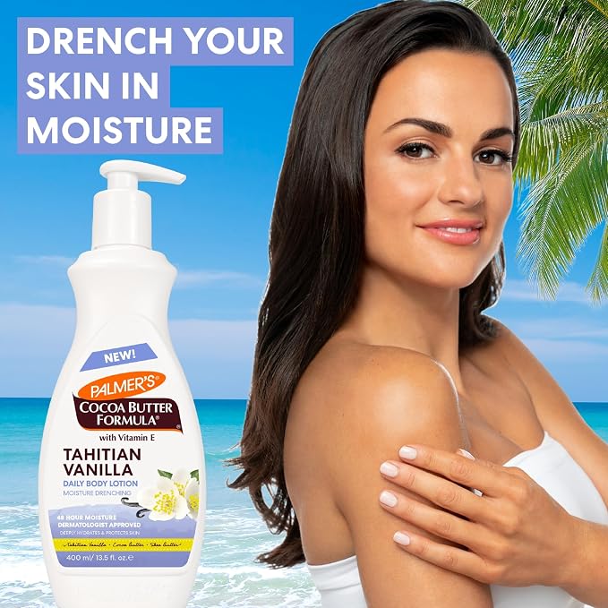 Palmer's Cocoa Butter Formula Tahitian Vanilla Body Lotion, 13.5 Oz, Daily - Image 2