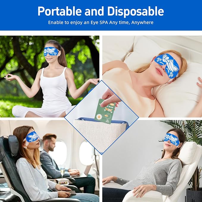 steam Eye mask for Dry Eyes, self-Heating Eye mask for Sleeping, Relief Stress - Image 6