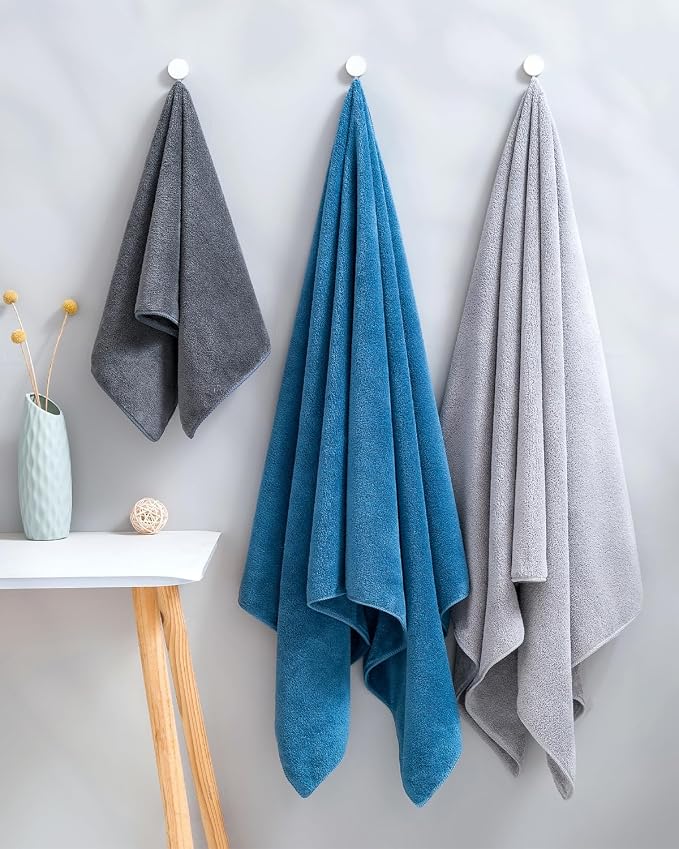 Lumimi Towel Set of 6 Very Soft Microfiber 3 Bath and 3 Hand Towels Quick Dry - Image 6