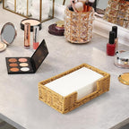 Napkin Holder for Bathroom, Woven Wicker Synthetic Rattan Guest Towel Holder - Image 7