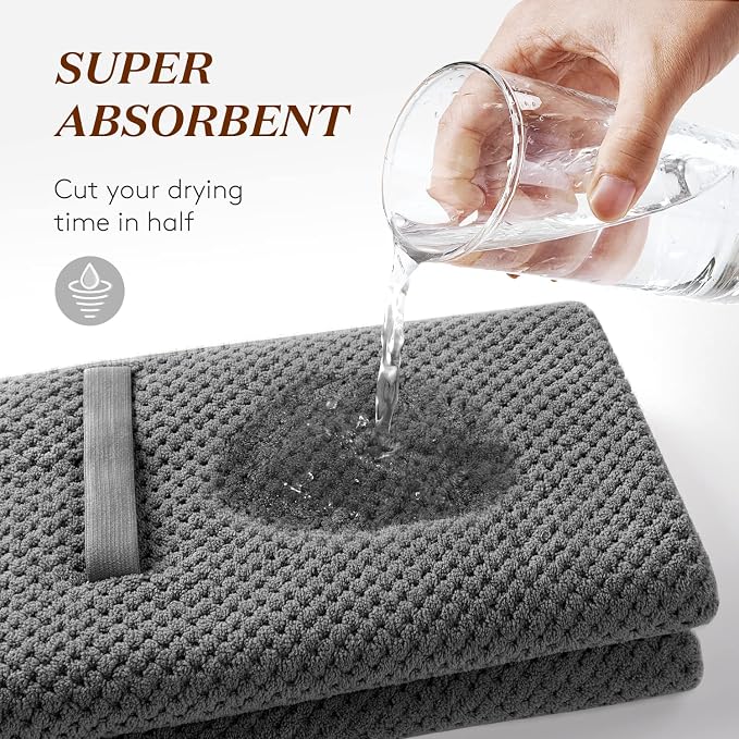 YFONG Large Hair Towel Wrap for Women, Super Absorbent Microfiber Hair Towel - Image 6
