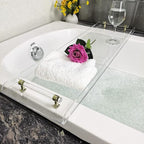 42" Gold Handle transaprent Bathtub Caddy by Zinginglife