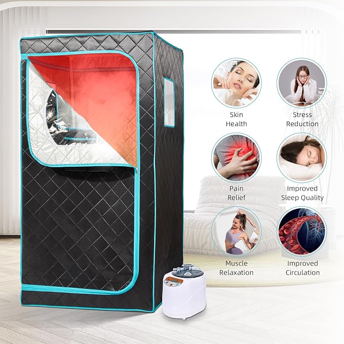 Portable Steam Sauna– Red Light Therapy Home Sauna Tent - Image 4