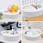 ABenkle Small Basket, Rope Room Shelf Storage Basket, Cat Dog Toys Basket Chest - Image 6
