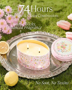 M&SENSE Dual-Wick Peony Scented Candle 12oz, 2 Wick Spring Soy Candles - Image 4
