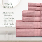 Springtree Home 100% Cotton Bath Towel Set | 6 Piece Set | Absorbent & - Image 2