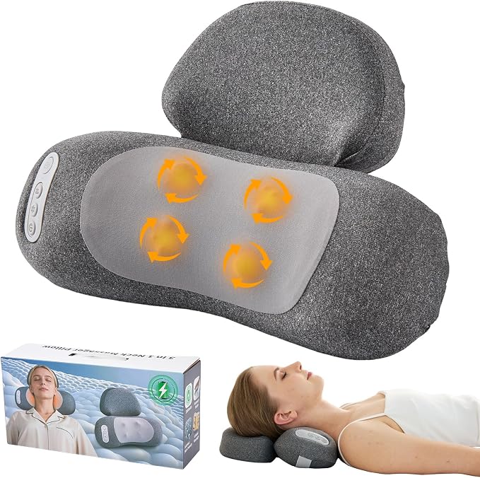 3-in-1 Neck Massager with Heat, Portable Cordless Neck Massager by Unknown