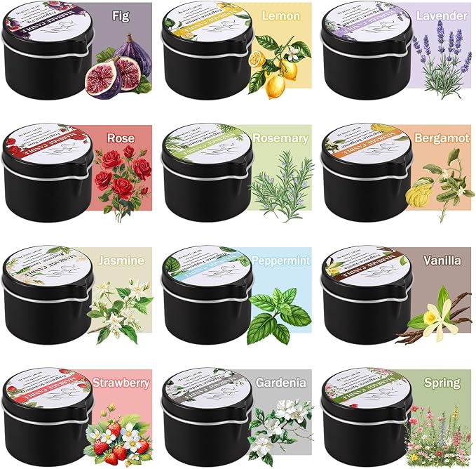 12pcs Massage Oil Candle, Moisturising Natural Soybeans Gift Sets, 1oz Low - Image 5
