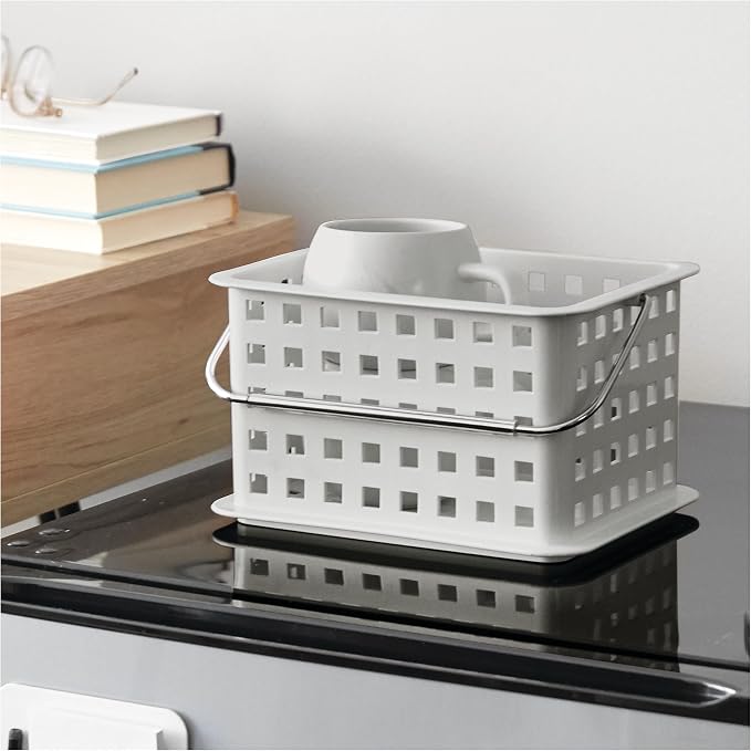 iDesign Plastic Handle-Portable Shower Caddy-Set of 3-Light Gray Basket - Image 6