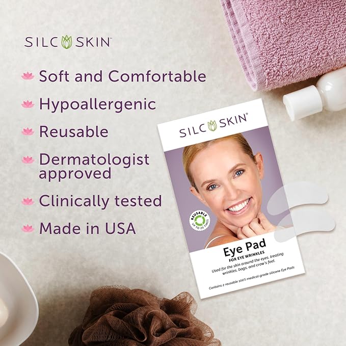 Silc Skin Silicone Eye Pads Reusable Overnight Eye Patches, Medical Grade - Image 6