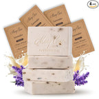 Mary Case Goat Milk & Lavender Bar Soap Set of 4 | Natural Soap by MARYCASEHOMEBEAUTYFASHION