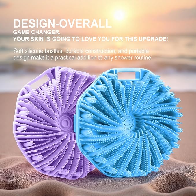 RamPula Silicone Body Scrubber, Silicone Loofah, Quick-Dry Exfoliating Body - Image 6