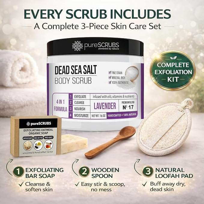 pureSCRUBS Premium Lavender Body Scrub Set - Image 4