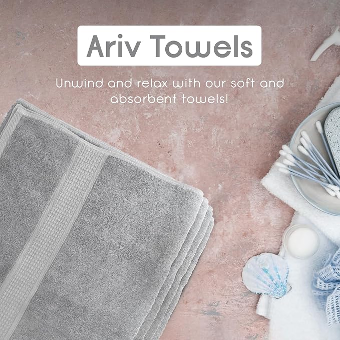 Ariv Premium Jumbo Bath Towels Pack of 2, Beach Towel, Extra-Large Bath Sheets - Image 5