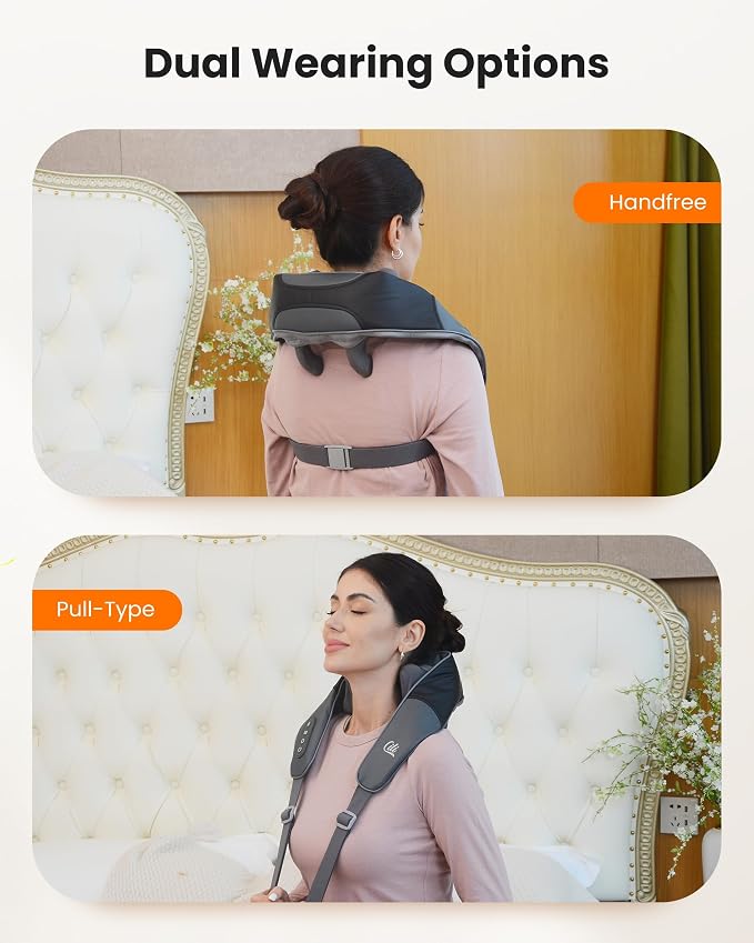CILI Cordless Massager for Pain Relief Deep Tissue, Shiatsu Neck Back Massager - Image 6