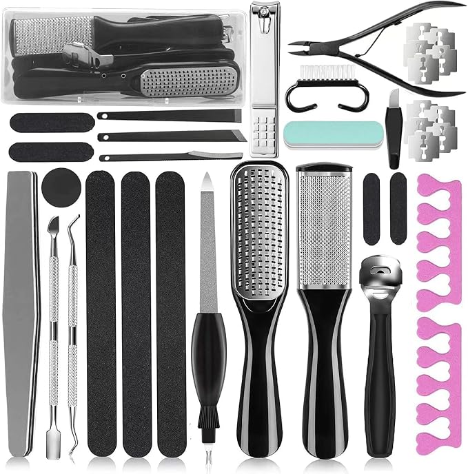 EKOCSIO Professional Pedicure Kit, 36 in 1 Stainless Steel Foot Care Kit Foot by Beautifyyourlife