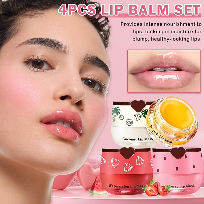 Honey Pot Lip Balm Set, Moisturizing and Repair Bee Lip balm honey Pot - Image 2