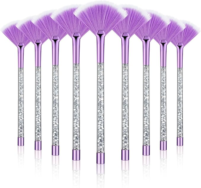 9 Pieces Facial Fan Mask Brushes, Soft Facial Applicator Brushes Tools by Maitys