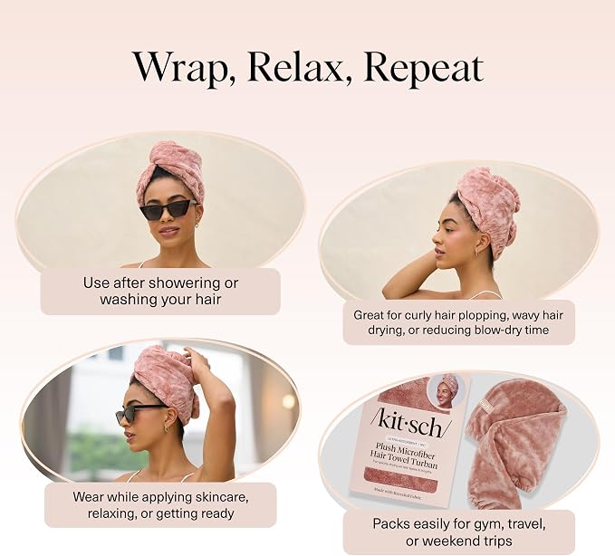 Kitsch Plush Microfiber Hair Towel Wrap - Image 6