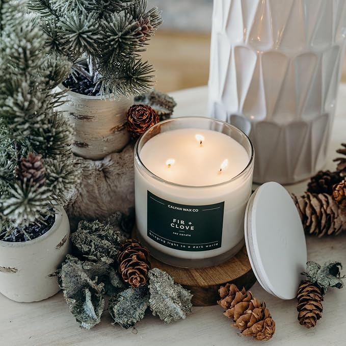 Calyan Wax Co. Fir & Clove 3 Wick Scented Candle - Image 6