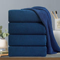 Hailea Navy Bath Towels Set 35x70 Inches by Hailea