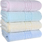 BolBom*S 100% Cotton Bath Towels, 4 Pack, Light Weight, Super Absorbent and by BolBomS