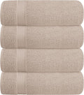 BELZZI Home Ultra Soft 4 Pack Oversized Bath Towel Set 27x54, Cotton Compact by Unknown