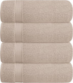 BELZZI Home Ultra Soft 4 Pack Oversized Bath Towel Set 27x54, Cotton Compact by Unknown