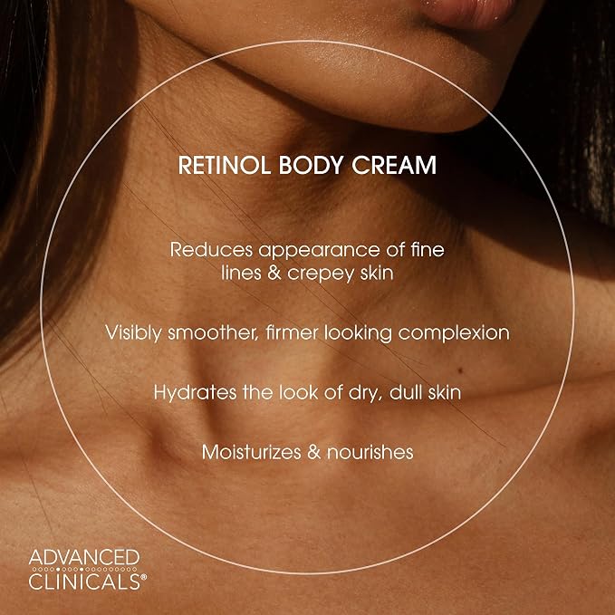 Advanced Clinicals Retinol Body Cream + Hyaluronic Acid Moisturizer 2pc - Image 5