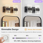 Modern LED Bathroom Light Fixtures Dimmable 2-Light Black Vanity Light - Image 4
