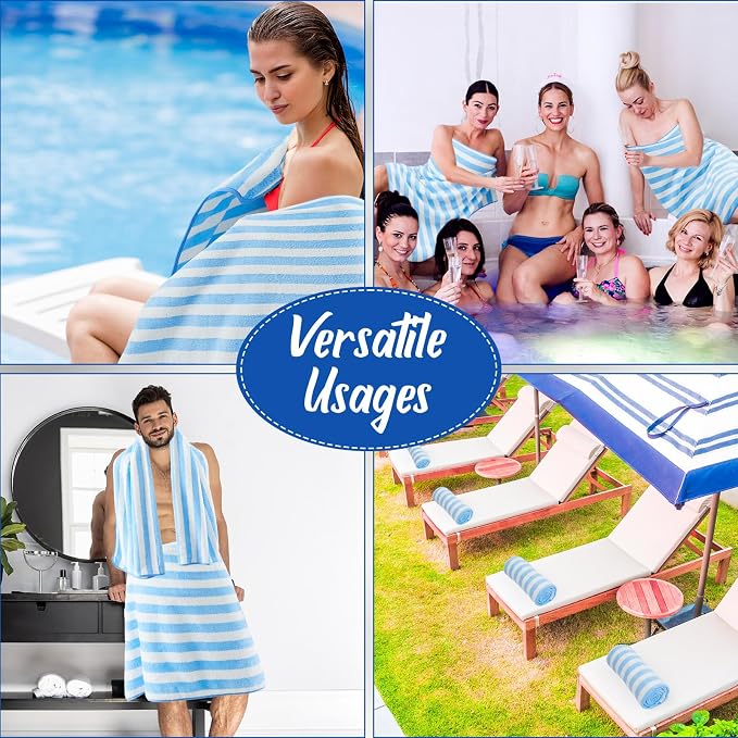 SmoothNovelty 16 Pack Microfiber Bath Towels Bulk 27'' x 60'' Oversized Size - Image 7