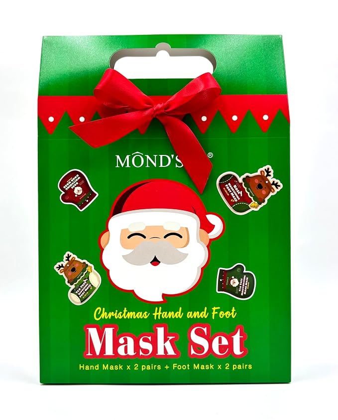MOND'SUB Christmas Hand and Foot Mask, Moisturizing & Repairing, Self Care Gifts by MONDSUB