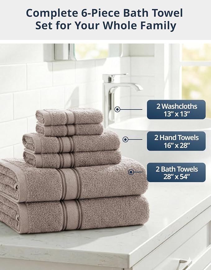 LANE LINEN Luxury Bath Towel Set - Image 3