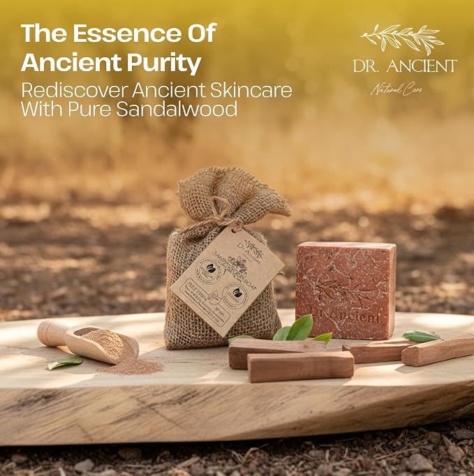 Dr.Ancient Sandalwood Soap Bar, Organic Soap Bars Handcrafted the Traditional - Image 3