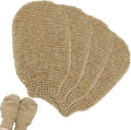 4 Pieces Bath Mitt Loofah Shower Gloves Natural Exfoliating Hemp Scrubbing Mitt by Tatuo