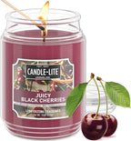 Candle-lite Scented Candles, Juicy Black Cherries, 18 oz Jar, Proudly Poured in by Candle-liteCompany