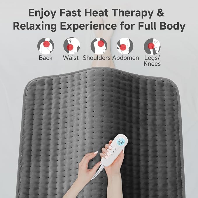 XXL Heating Pad for Back Pain Relief, Large Heating Pads Mothers Day Gifts for - Image 4