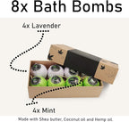 8 Pack Hemp Bath Bombs Set for Muscle Therapy & Relaxation | Large Vegan Fizzy - Image 2