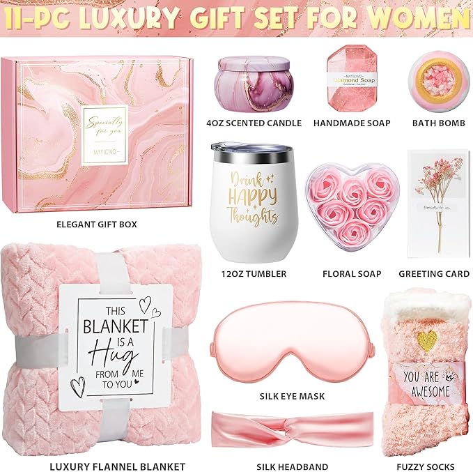 Mothers Day Birthday Gifts for Women Self Care Get Well Soon Gifts, Rose - Image 2
