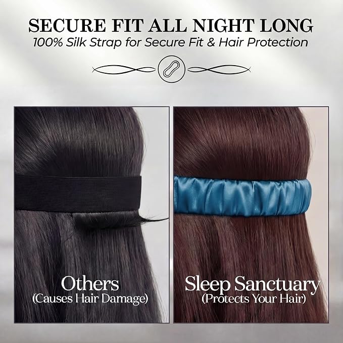 SLEEP SANCTUARY 100% Pure Mulberry Silk Sleep Mask - Image 5