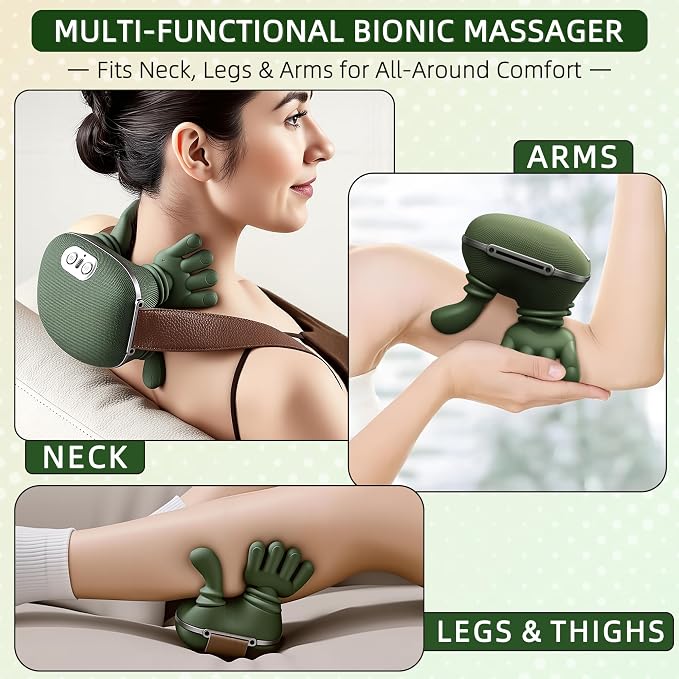 Neck Massager with Heat, Bionic Portable Shiatsu Neck and Back Massager - Image 3