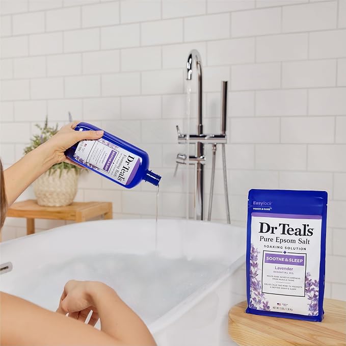 Dr Teal's Foaming Bath with Pure Epsom Salt, Soothe & Sleep with Lavender - Image 6