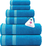 CASA COPENHAGEN Solitaire 6Pcs 100% Egyptian Cotton Large Designer Towels Gift by CASACOPENHAGEN