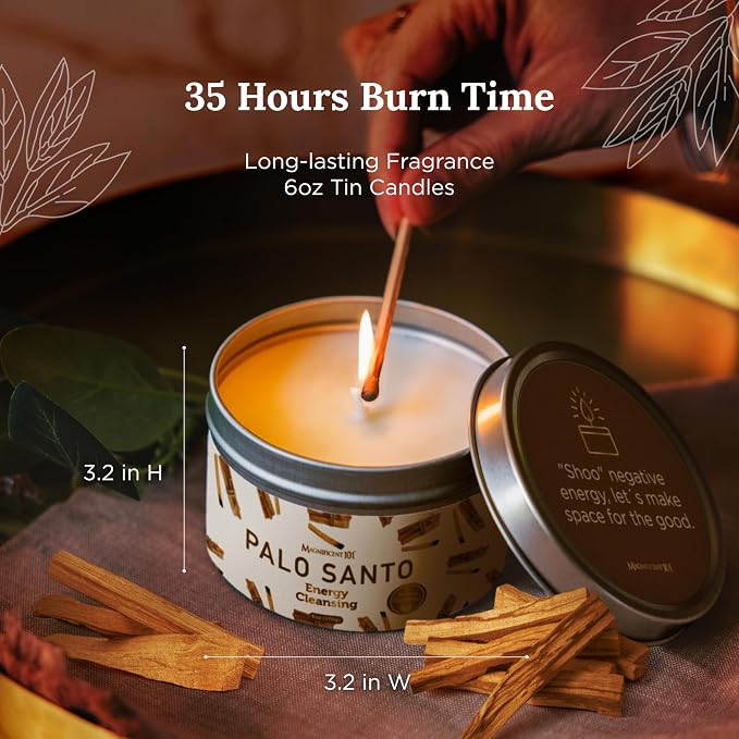 Magnificent 101 Long Lasting Palo Santo Smudge Candle | 6 Oz - Image 3