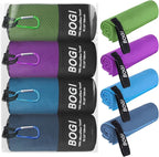 BOGI 4 Pack Microfiber Travel Sports Towel-Quick Dry Towel, Soft Lightweight by BOGI