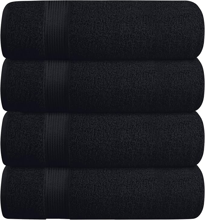 BELZZI Home Ultra Soft 4 Pack Oversized Bath Towel Set 27x54, Cotton Compact by Unknown