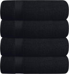 BELZZI Home Ultra Soft 4 Pack Oversized Bath Towel Set 27x54, Cotton Compact by Unknown