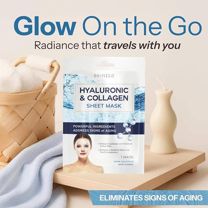 Skin 2.0 Hyaluronic Acid & Collagen Sheet Mask - Image 4